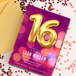 16 . Geburtstag Pink Bokeh Party Einladung<br><div class="desc">Schöne Stadtbeleuchtung in rosa Design 16 . Geburtstag Geburtstagsfeier Einladung für Mädchen. Passen Sie sie mit dem Namen des Geburtstagsmädchens,  der Adresse und den uAwg an.</div>