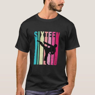 16. Geburtstag Retro Karate Taekwondo 16 Jahre alt T-Shirt
