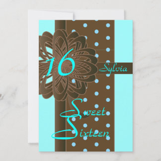 16 . Geburtstag Retro Polka Dot Einladung - Cust.