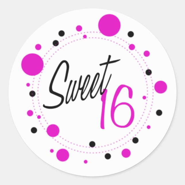 16 . Geburtstag Sticker (Vorderseite)