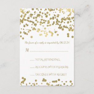 16. Geburtstag-UAWG GoldfolieConfetti RSVP Karte