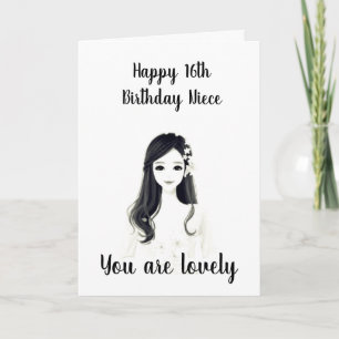***16. GEBURTSTAG*** ZU UNSEREM "LOVELY **NIECE** KARTE