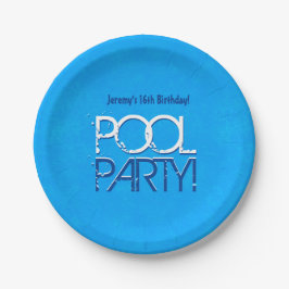 16. Geburtstags-Pool-Party Save the Date P04Z Pappteller