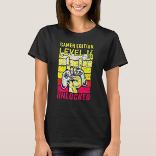 16. Geburtstags-Videospieler-Edition Level 16 frei T-Shirt