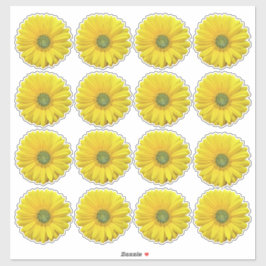 16 Gelbe Gerbera Daisy Blume Kiss-Cut Stickers Aufkleber