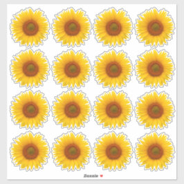 16 Gelbe Orangenblume Kiss-Cut Sticker