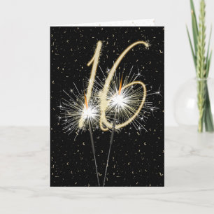 16. Hochzeitstag-Sparkler Karte