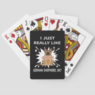 16 Ich mag den deutschen Schäferhund wirklich gut. Spielkarten