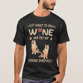 16 Ich will einfach nur Wein trinken und meinen de T-Shirt