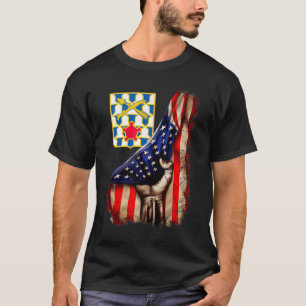 16. Infanterie Regiment American Flag Premium T-Sh T-Shirt