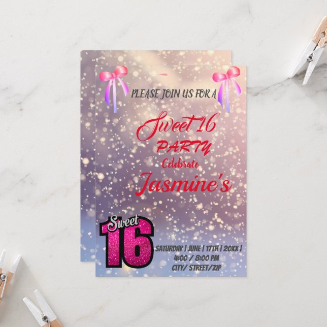 16 INVITATOIN EINLADUNG (Vorderseite/Rückseite Beispiel)