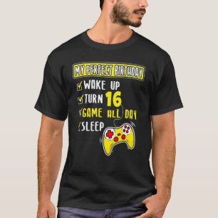 16 Jahre alt 16. Perfect Birthday Party Gamer Boy T-Shirt