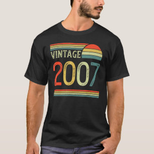 16 Jahre alt Vintag 2007 Gebildet 2007 16. Geburts T-Shirt