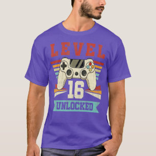 16 Jahre Alte Geschenke Stufe 16 Entsperren 16. Ge T-Shirt