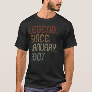 16 Jahre alte Legende Seit Januar 2007 16. Geburts T-Shirt
