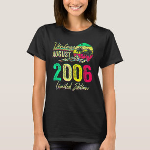 16 Jahre alte Vintage August 2006 16. Geburtstag T-Shirt