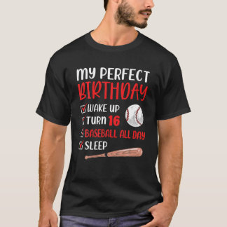 16-jährige Baseball Geburtstagsparty 16. Junge Sec T-Shirt