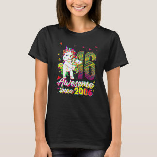 16-jähriges Einhorn Flossing 16. Geburtstag Einhor T-Shirt