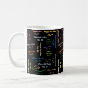 16. Januar Geburtstags-Tasse Kaffeetasse
