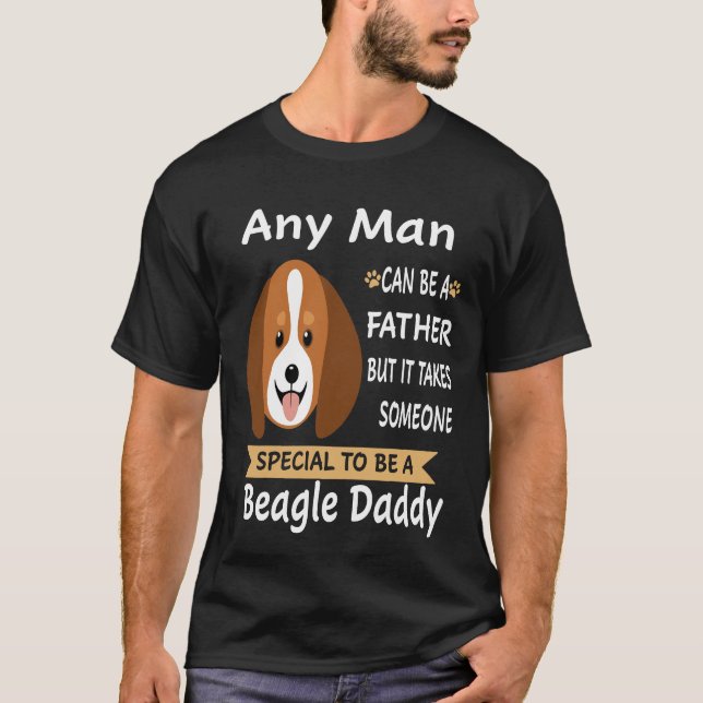 16 Jeder Mann Beagle Daddy T-Shirt (Vorderseite)