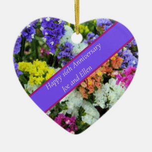 16. Jubiläum bunte Statice Keramik Ornament