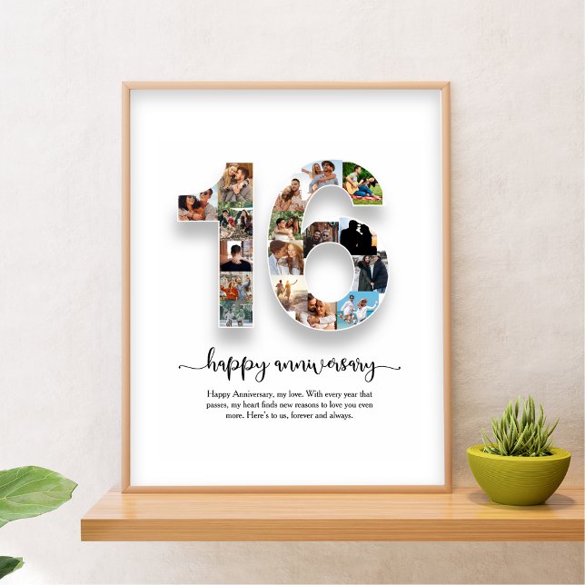 16. Jubiläum Foto Collage Poster (Von Creator hochgeladen)