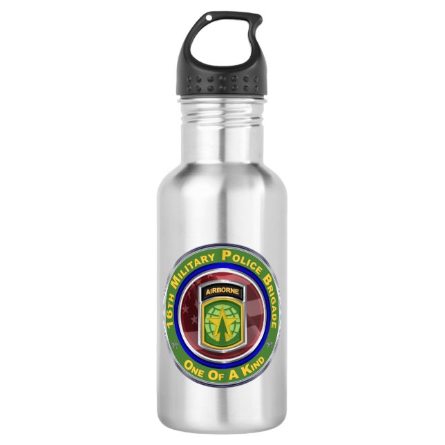 16. Militärpolizeibrigade   Edelstahlflasche (Vorderseite)