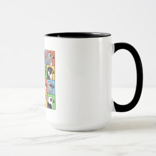 16 nordamerikanische Raubvogel-Profile Tasse