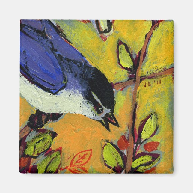 16 Oiseaux, no 9 - Aimant Carré (Devant)