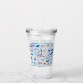 16 Oz Acrylic Tumber "The ABC's of Hope Town" Acryltrinkbecher