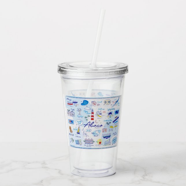 16 Oz Acrylic Tumber "The ABC's of Hope Town" Acryltrinkbecher (Rückseite)
