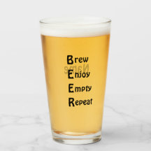 16 oz (Unze) Pint Bierglas - "B-E-E-R"