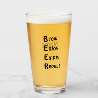 16 oz (Unze) Pint Bierglas - "B-E-E-R" Glas