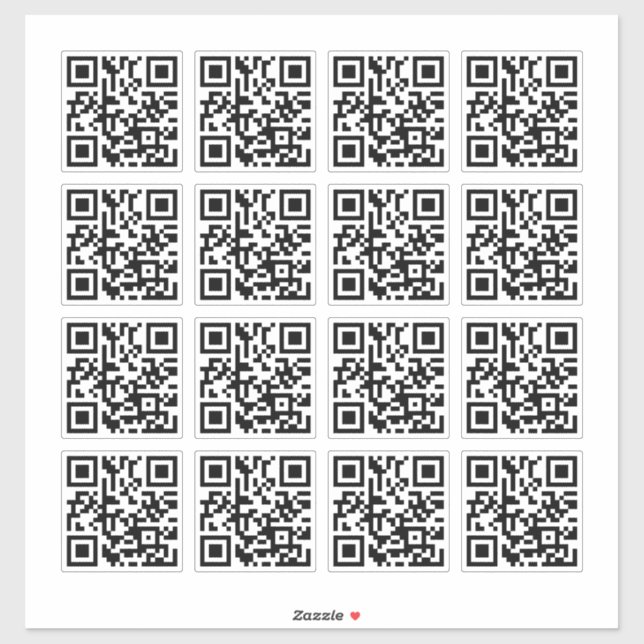 16 Personalisierter QR-Code Aufkleber (Blatt)