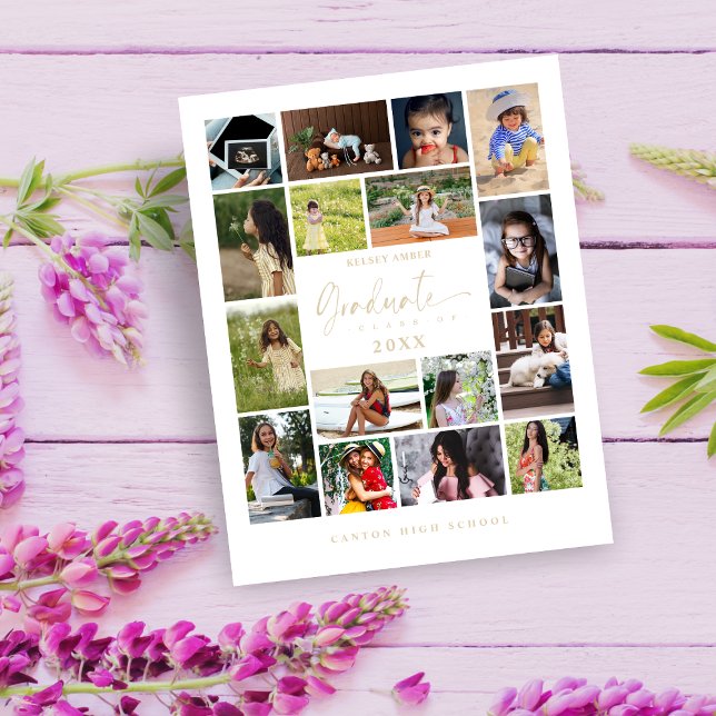 16 Photos Collage Timeline Life Graduation (Von Creator hochgeladen)