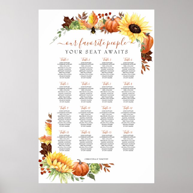 16 Poster du tableau des Mariages de automne (Devant)