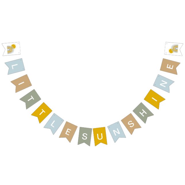 16 Rainbow Baby Shower Bunting Schild auf der Flag (Alle)
