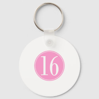 16 Rosa Kreis Schlüsselanhänger