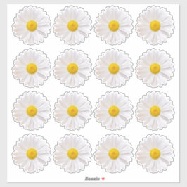16 Shasta Daisy Blume Kiss-Cut Stickers Aufkleber