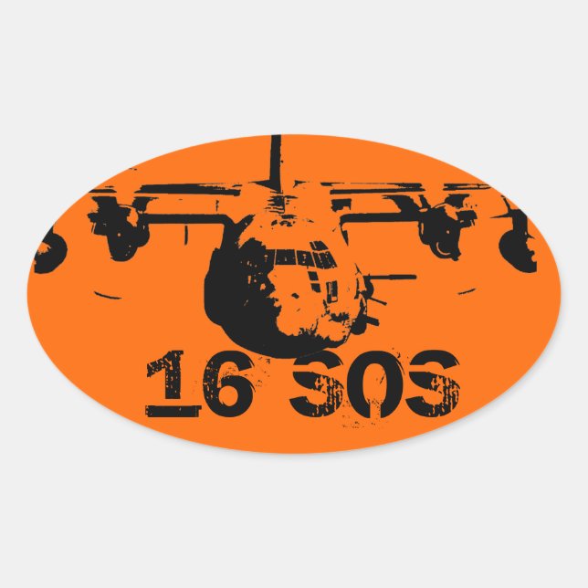 16 SOS-Aufkleber Ovaler Aufkleber (Vorderseite)