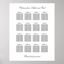 16 Tabelle Elegantes Minimalistisches Sitzdiagramm
