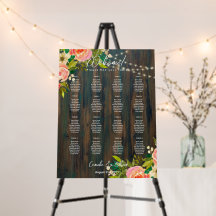 16 Table Bois rustique rose floral GRAPHIQUE DE SI