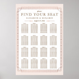 16 Tables | Mariage Art Déco Rose Pâle Dorure Rose