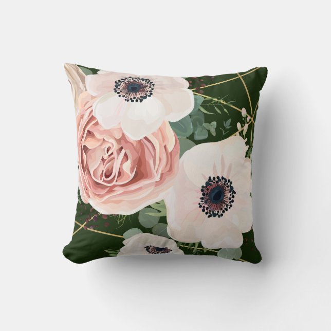 16"x16" Kissengeometrischer Gartenjäger für Rose Kissen (Vorderseite)