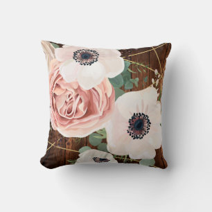 16"x16" Kissengeometrischer Gartenstall Rose Kissen