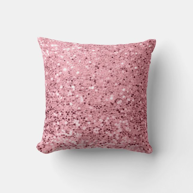 16"x16" Throw Kissen Rose Gold Glitzer (Vorderseite)