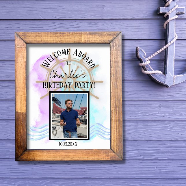 16"x20" Nautical Birthday Welcome Sign Poster (Von Creator hochgeladen)