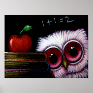 16" x 12" JUNGE PINKPLATTE ZURÜCK ZUM SCHULPOSTER Poster
