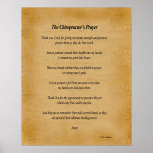 16 x 20 Chiro Gebet Poster