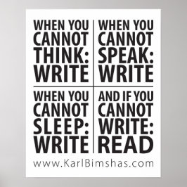 16" x 20" Wann schreiben Sie Poster